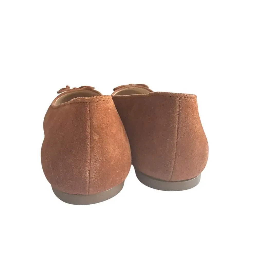 Jack Rogers Kenlyn Brown Suede Ballet Flat Size 9.5 NEW NWOT